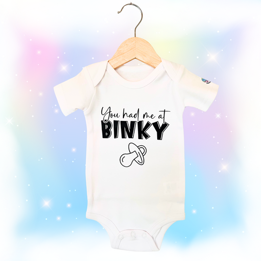 Planet Binky's Exclusive "You had me at BINKY" Baby Onesie